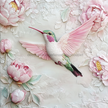 Hummingbird Sign, DCO-13214, Sign For Wreath, 10x10
